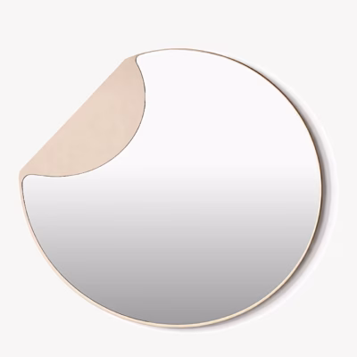 Beež ümmargune seinapeegel Mui 80x70 cm - 62122-102