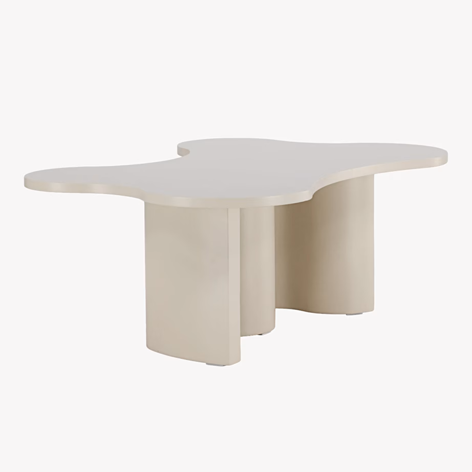 Beež orgaanilise kujuga diivanilaud Flow 120×80, 62340-102 – 5