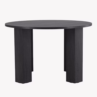 Ümmargune must MDF söögilaud Juno, ø120 cm - 62343-100