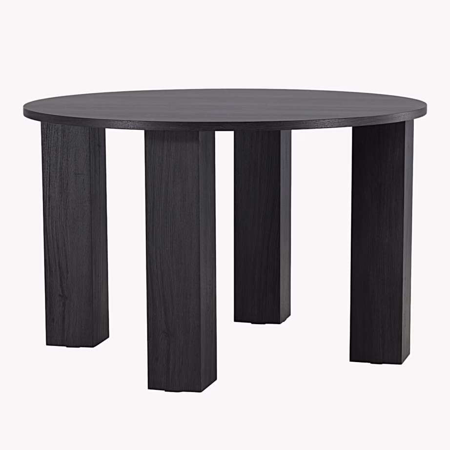 Ümmargune must MDF söögilaud Juno, ø120 cm, 62343-100 – 3