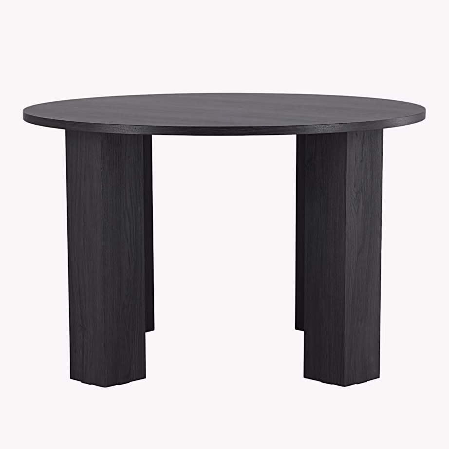 Ümmargune must MDF söögilaud Juno, ø120 cm, 62343-100 – 4