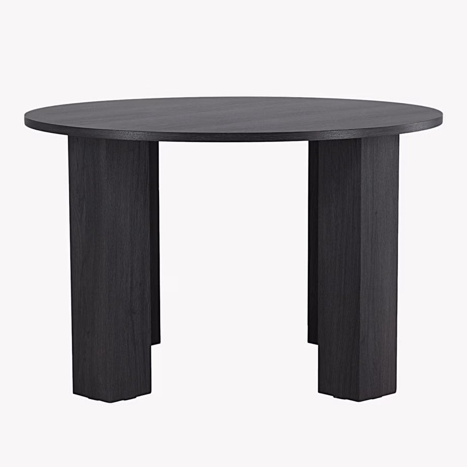 Ümmargune must MDF söögilaud Juno, ø120 cm, 62343-100 – 7