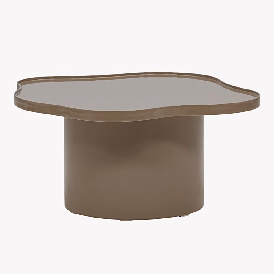 Läikiva pruuni pinnaga diivanilaud Ilse (MDF, ø90 cm), 62364-103 – 2