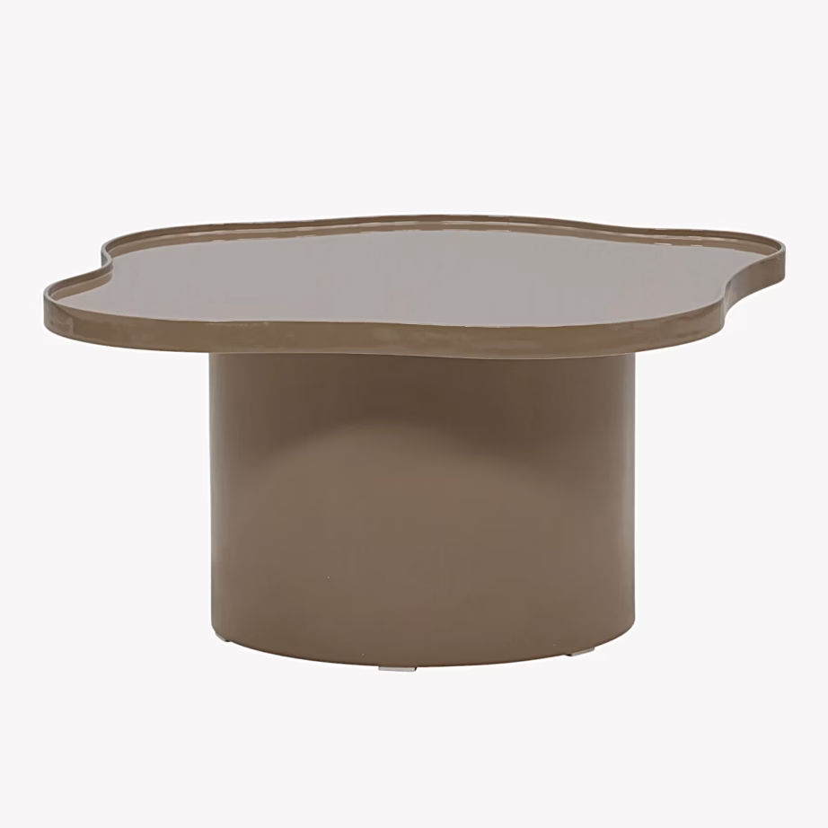 Läikiva pruuni pinnaga diivanilaud Ilse (MDF, ø90 cm), 62364-103 – 6