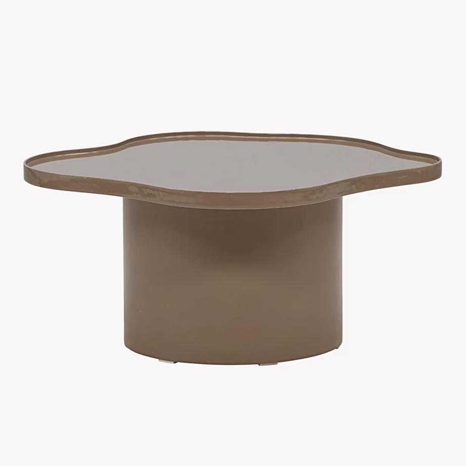 Läikiva pruuni pinnaga diivanilaud Ilse (MDF, ø90 cm), 62364-103 – 7