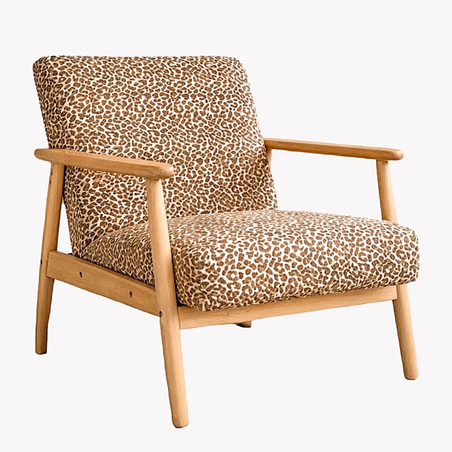 Runbert pruun mustriline tugitool naturaalse puiduraamiga, 62371-103 – 2