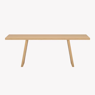 Looduslikus toonis ristkülikuline söögilaud Logga 210x100 cm - 62375-107