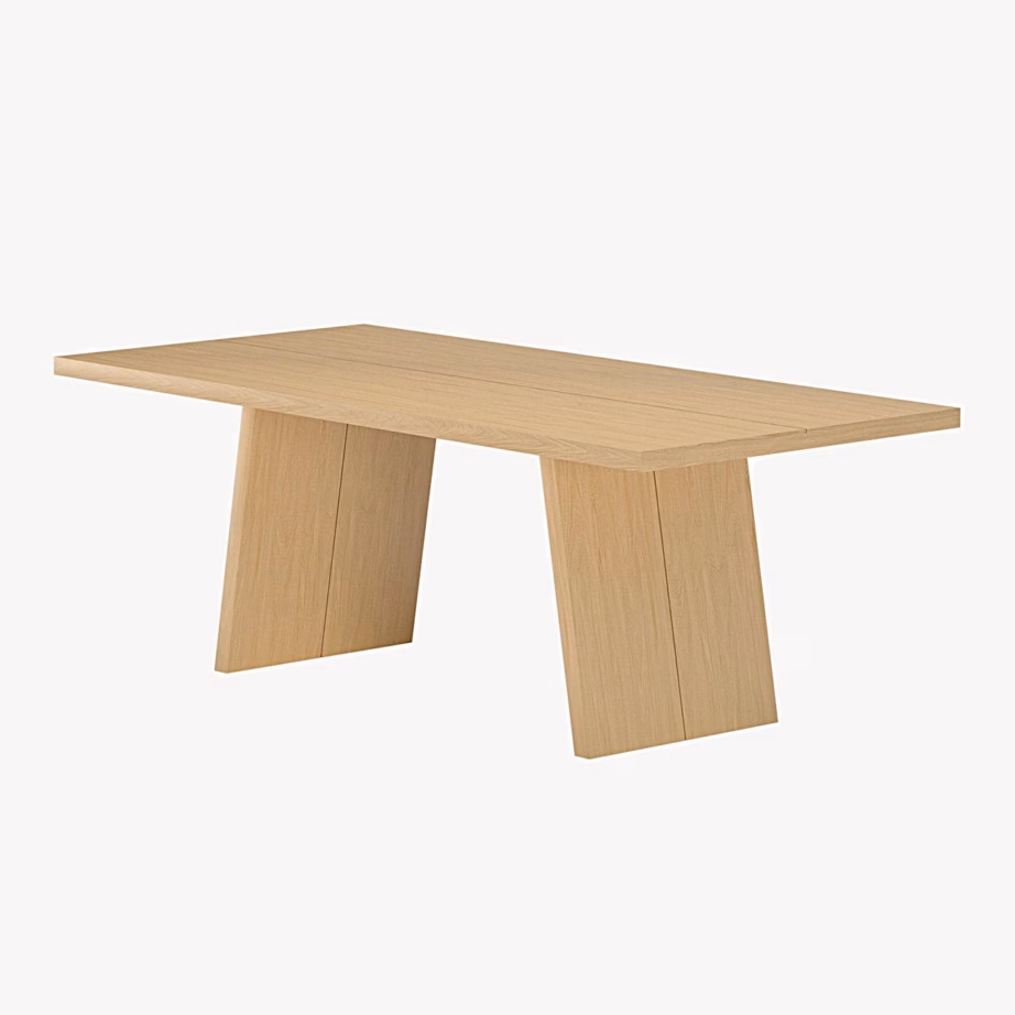 Looduslikus toonis ristkülikuline söögilaud Logga 210×100 cm, 62375-107 – 3