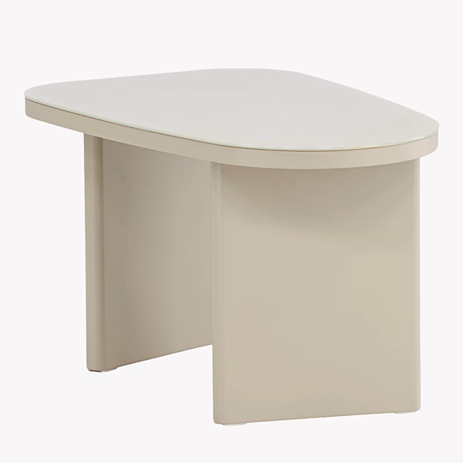 Beež klaasplaadiga abilaud Grönvik 70×45 cm, 62601-999 – 3