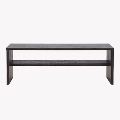 Diivanilaud Telemarket must MDF riiuliga 110x50 cm - 63359-100