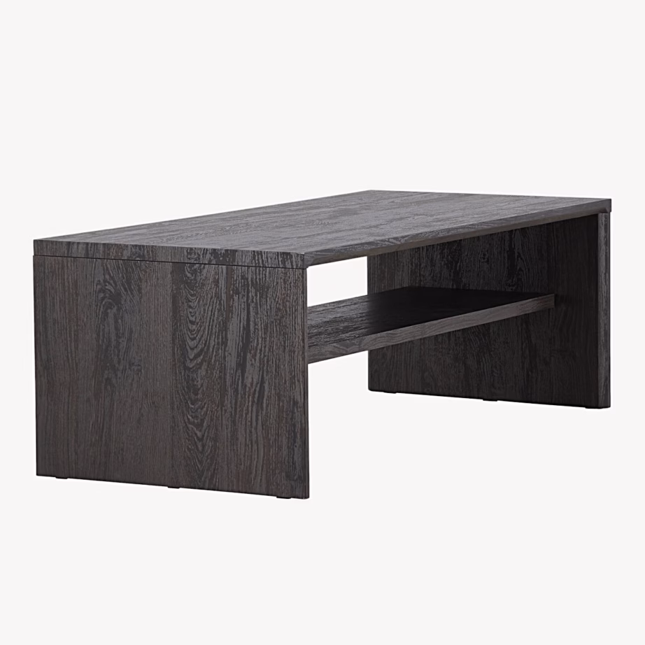 Diivanilaud Telemarket must MDF riiuliga 110×50 cm, 63359-100 – 5