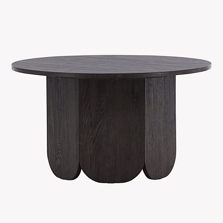 Ümmargune must diivanilaud Tekla ø80 cm, 63363-100 – 2