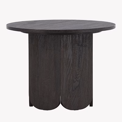 Tekla ümmargune must diivanilaud MDF, ø60 cm, 63364-100