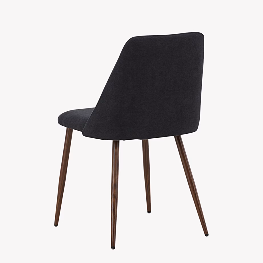 Söögitool Night musta linase kangaga, mokapruunid metalljalad, 63365-444 – 7