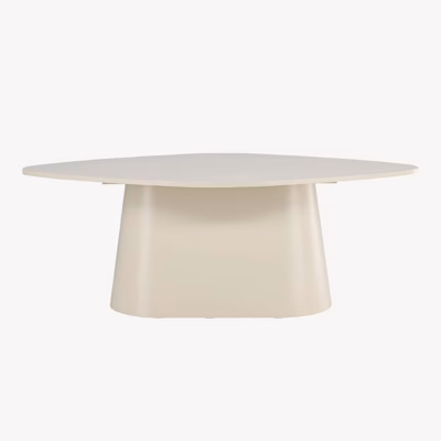 Beež ovaalne MDF söögilaud Diamond 210x110 cm - 63373-102