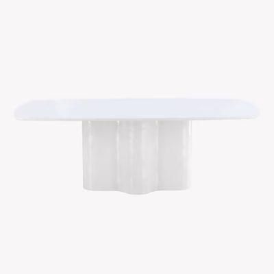 Valge ristkülikukujuline söögilaud Väddö 220x110 cm - 63375-101