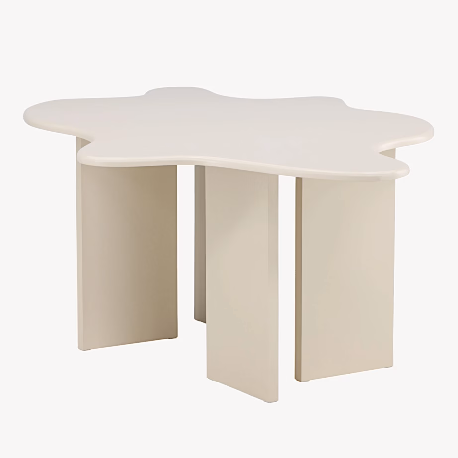 Beež ovaalne söögilaud Flower (MDF, 190×123 cm), 63376-100 – 3