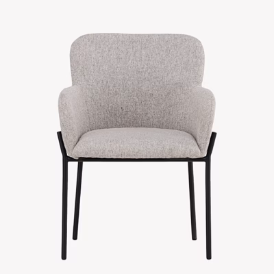 Vätö söögitool beeži kangaga, must metallraam - 63381-102