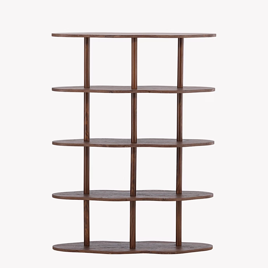 Moln laineliste riiulitega raamaturiiul, moka MDF 105x30x140 cm, 63385-444 – 7