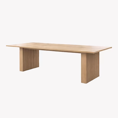 Pikendatav kummipuidust ristkülikukujuline söögilaud Humle (looduslik, 200–300x100 cm) - 63398-170