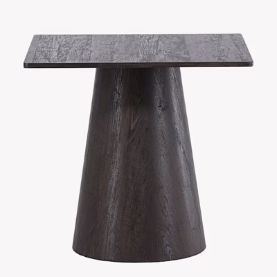 Ruudukujuline mokkatooniga keskjalaga söögilaud Lanzi 80x80 cm - 63417-001