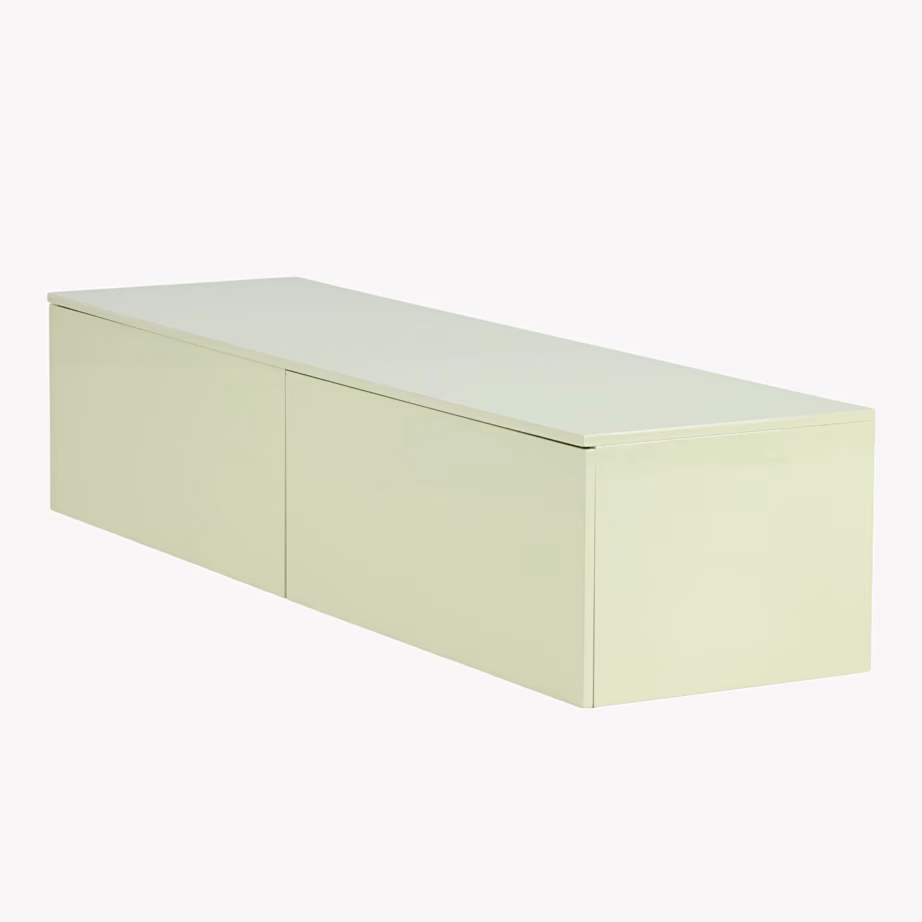 Seinale kinnitatav telerikapp Frihamn, läikiv heleroheline MDF, 160 cm, 63426-600 – 3