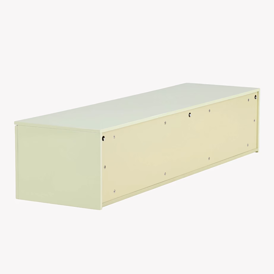 Seinale kinnitatav telerikapp Frihamn, läikiv heleroheline MDF, 160 cm, 63426-600 – 5