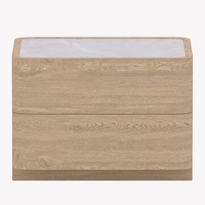 Sahtlikapp Noble, looduslik MDF ja klaas, 50x40x35 cm - 63701-700