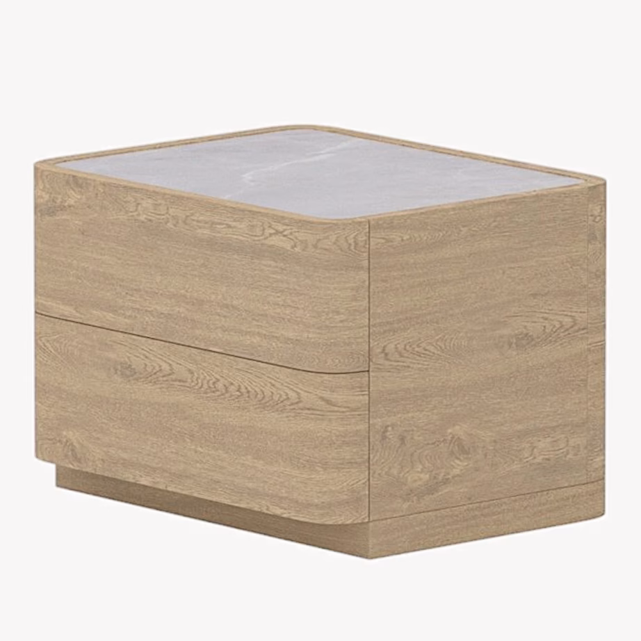 Sahtlikapp Noble, looduslik MDF ja klaas, 50x40x35 cm, 63701-700 – 2