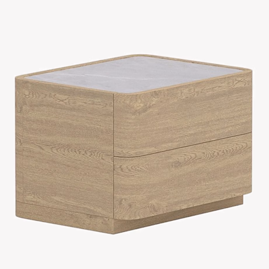 Sahtlikapp Noble, looduslik MDF ja klaas, 50x40x35 cm, 63701-700 – 3