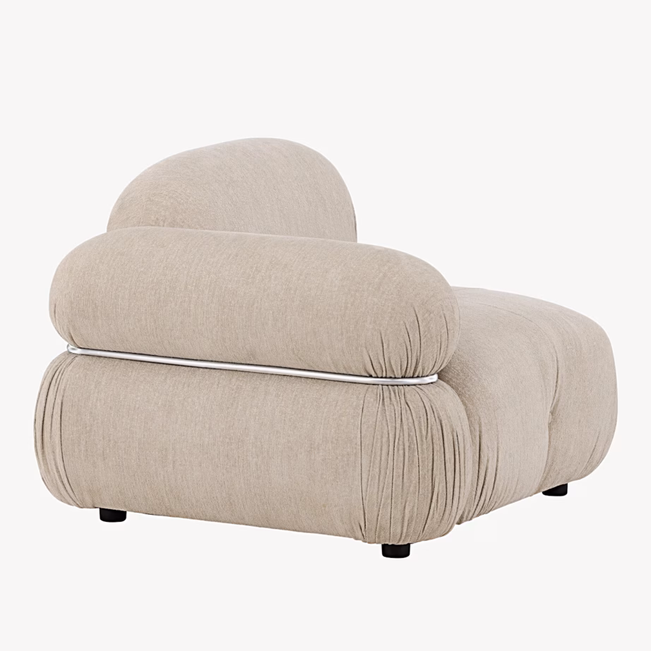 Beež polüesterkattega mooduldiivan Mika parempoolne nurgamoodul, 72046-112 – 2