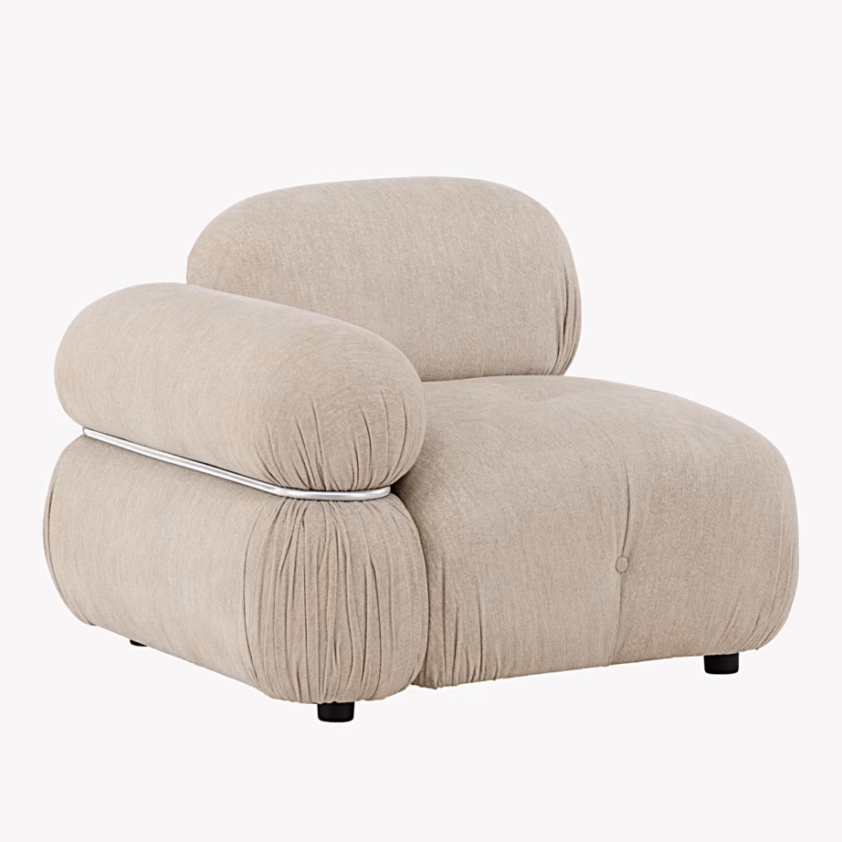 Beež polüesterkattega mooduldiivan Mika parempoolne nurgamoodul, 72046-112 – 3