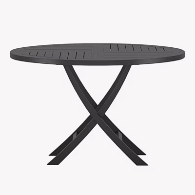 Kenya ümmargune must teakaialaud ø120 cm - 9520-100