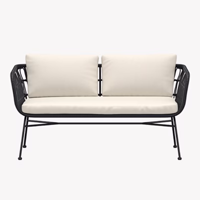 Isola 3-kohaline must terasraamiga välidiivan beežide patjadega - 9796-111