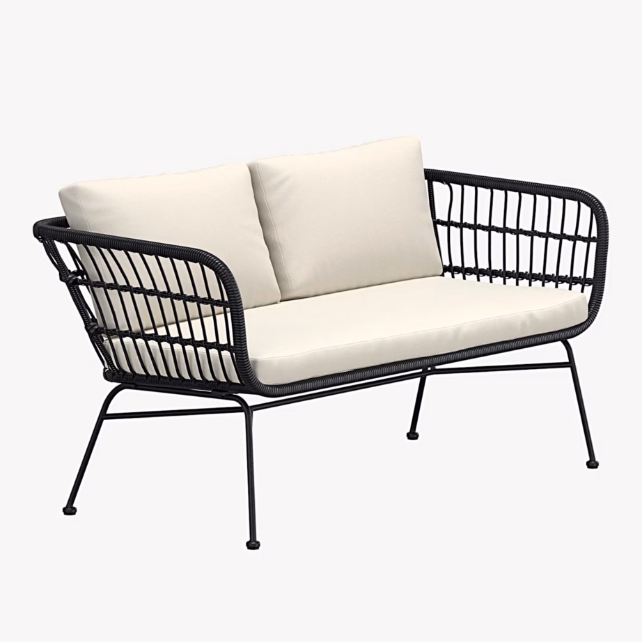 Isola 3-kohaline must terasraamiga välidiivan beežide patjadega, 9796-111 – 2