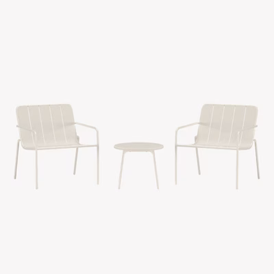 Beež terassimööbli komplekt Minos, 2 tugitooli ja laud - 9879-000