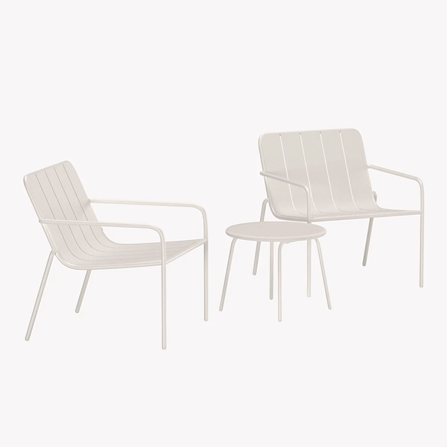 Beež terassimööbli komplekt Minos, 2 tugitooli ja laud, 9879-000 – 2