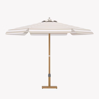 Beež-valge triibuline päikesevari Cerox, ø270 cm - 9886-102