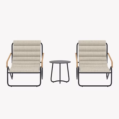 Ithaka õuemööblikomplekt 2 tugitooli ja lauaga - 9896-100