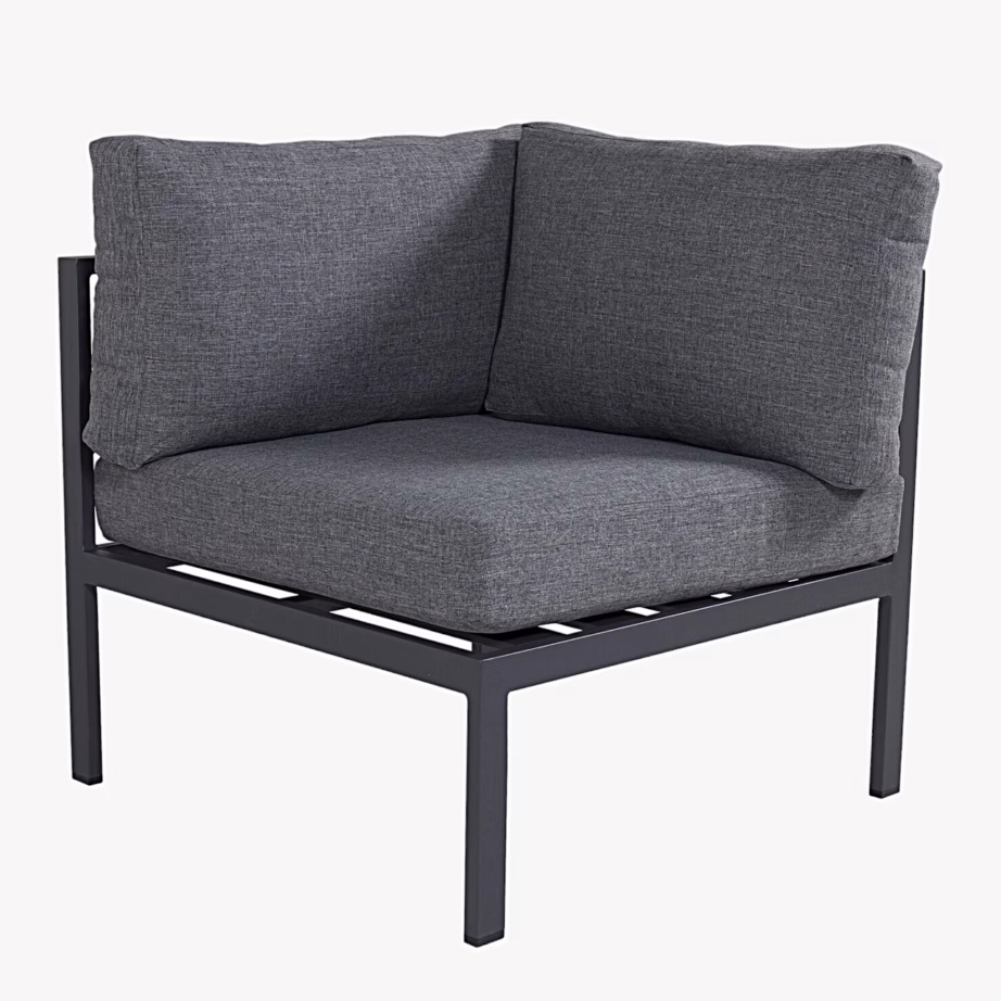 Copacabana alumiiniumist aiadiivani nurgamoodul patjadega, must/tumehall, 9927-408 – 2