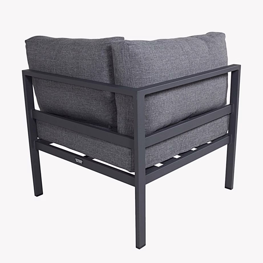 Copacabana alumiiniumist aiadiivani nurgamoodul patjadega, must/tumehall, 9927-408 – 3