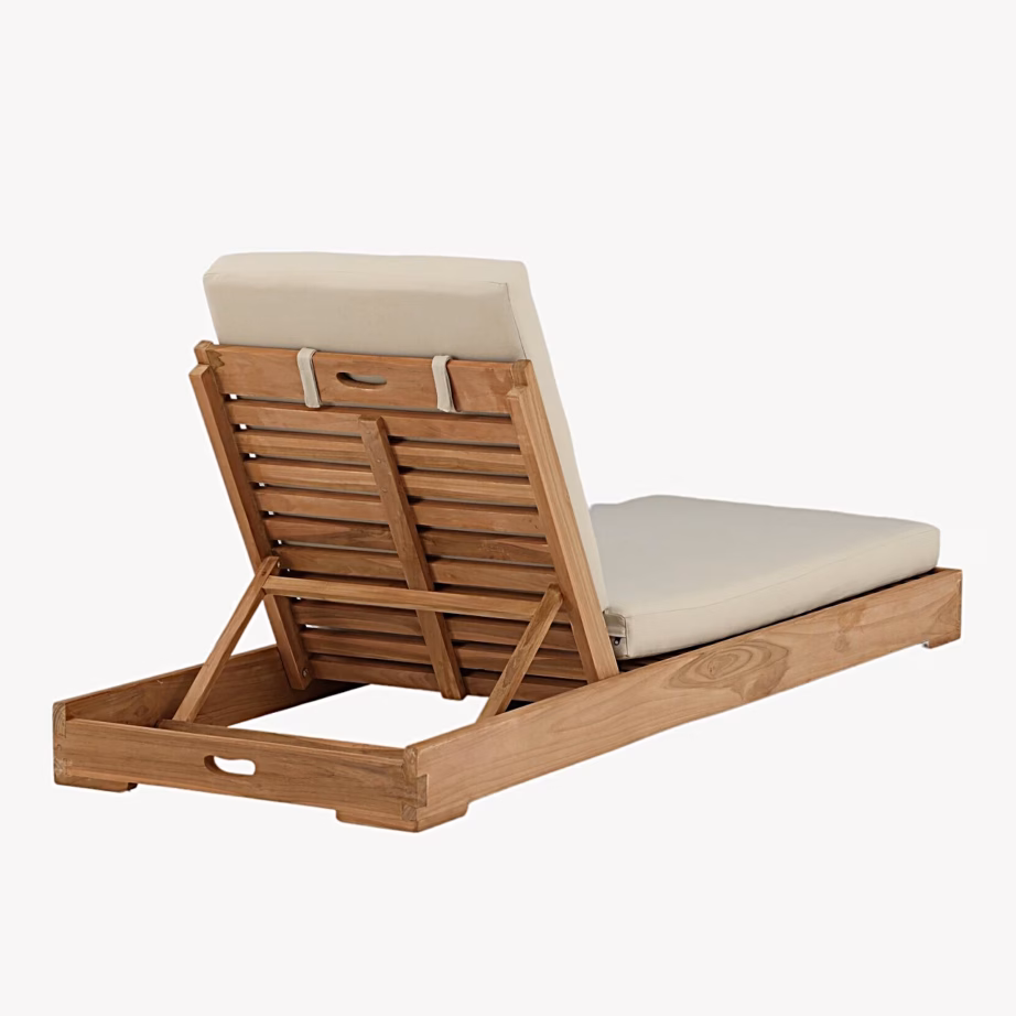 Tiigipuidust reguleeritav lamamistool Kenya, beeži padjaga, 9932-444 – 5