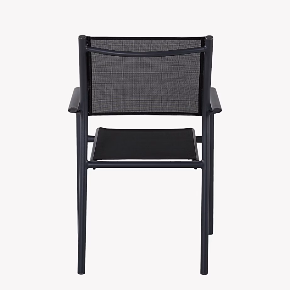 Must alumiiniumist virnastatav aiatool Santorini käetugedega, 9940-408 – 6