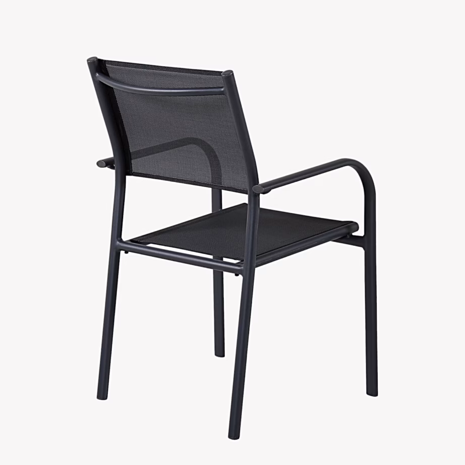 Must alumiiniumist virnastatav aiatool Santorini käetugedega, 9940-408 – 7