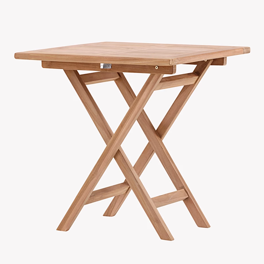 Kenya kokkupandav tiikpuidust aialaud 70×70 cm, 9944-444 – 2