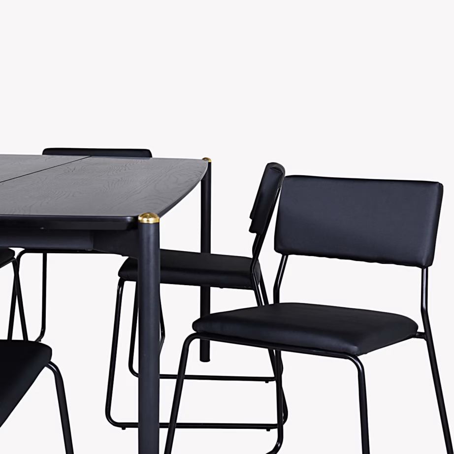 Must söögikomplekt Pelle laud 190×90 ja 6 Kenth tooli, GR22323 – 4