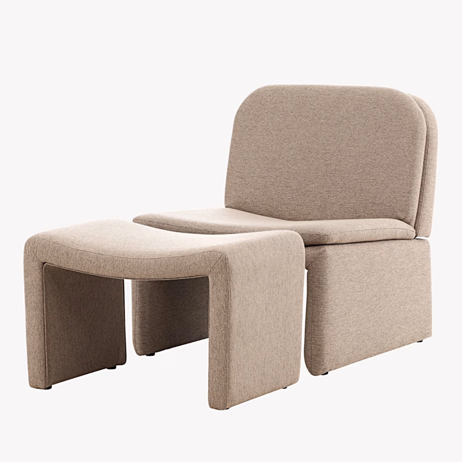 Bonn pruun tugitool tumbaga, polsterdatud kangas, GR24626 – 2