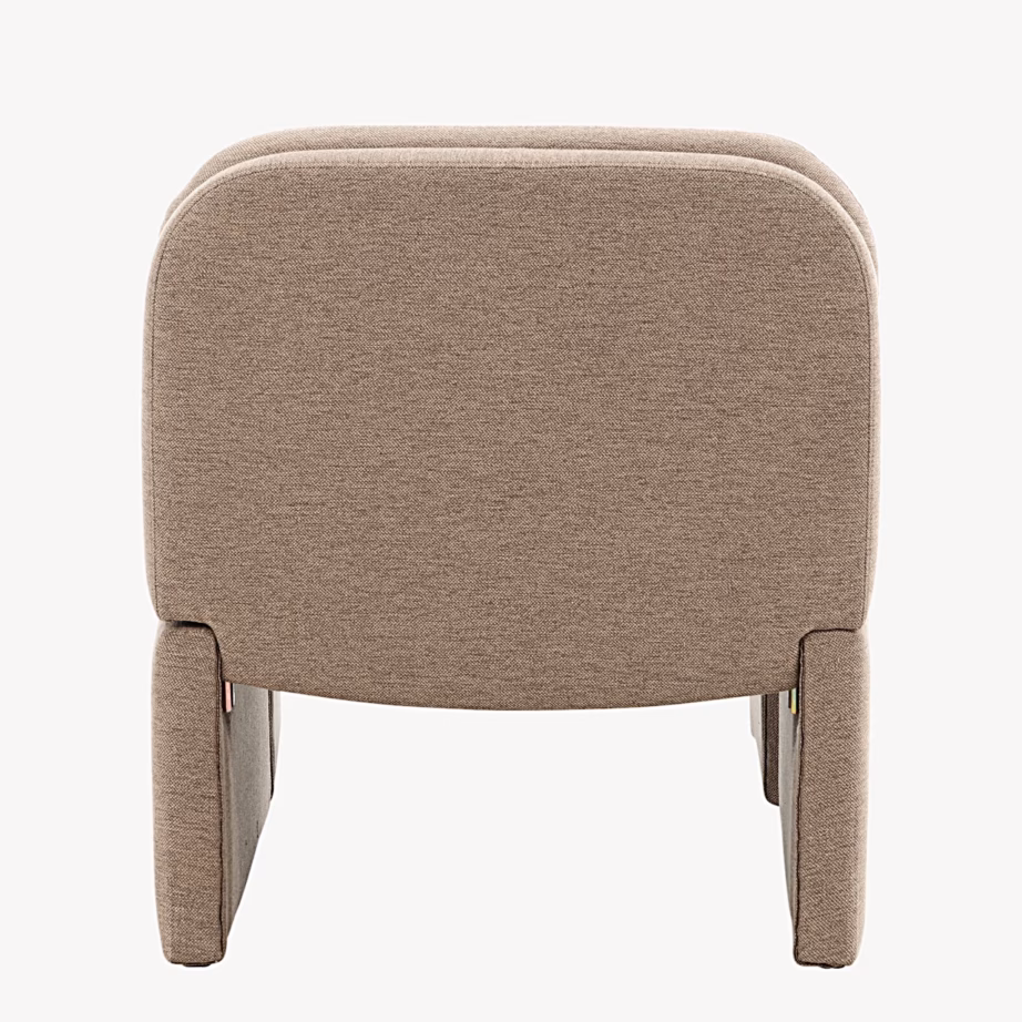 Bonn pruun tugitool tumbaga, polsterdatud kangas, GR24626 – 7