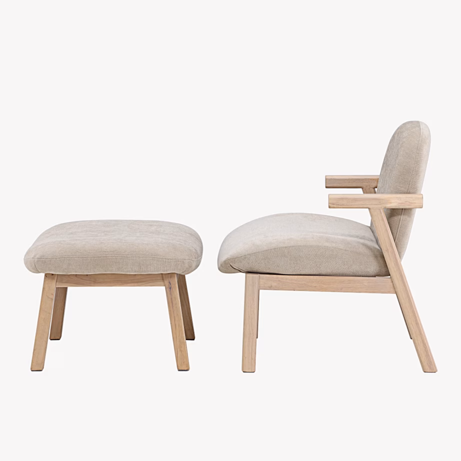 Beež tugitool jalapingiga Rile (valge peitsiga puit), GR24628 – 4