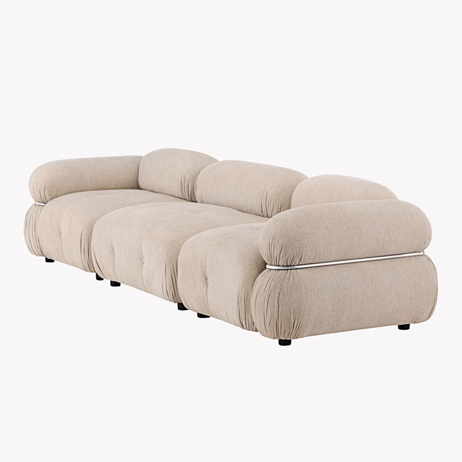 Mika beež 3-kohaline mooduldiivan mustade jalgadega, GR24769 – 3